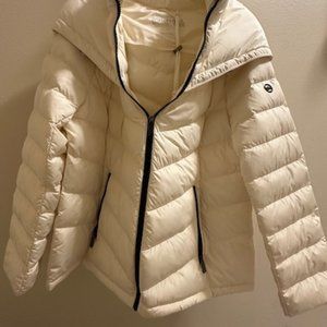 Michael Kors Women's Hooded Down Puffer Coat with Packable Bag Sz XL NWT!